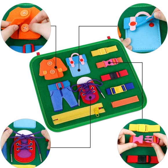 GIFTINBOX Toddler🧒🏻👧🏻Montessori Sensory Activity Busy Board - Picture 4 of 9